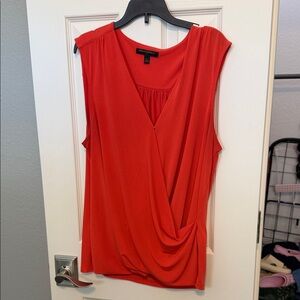 Banana Republic Vibrant Red Draped Blouse